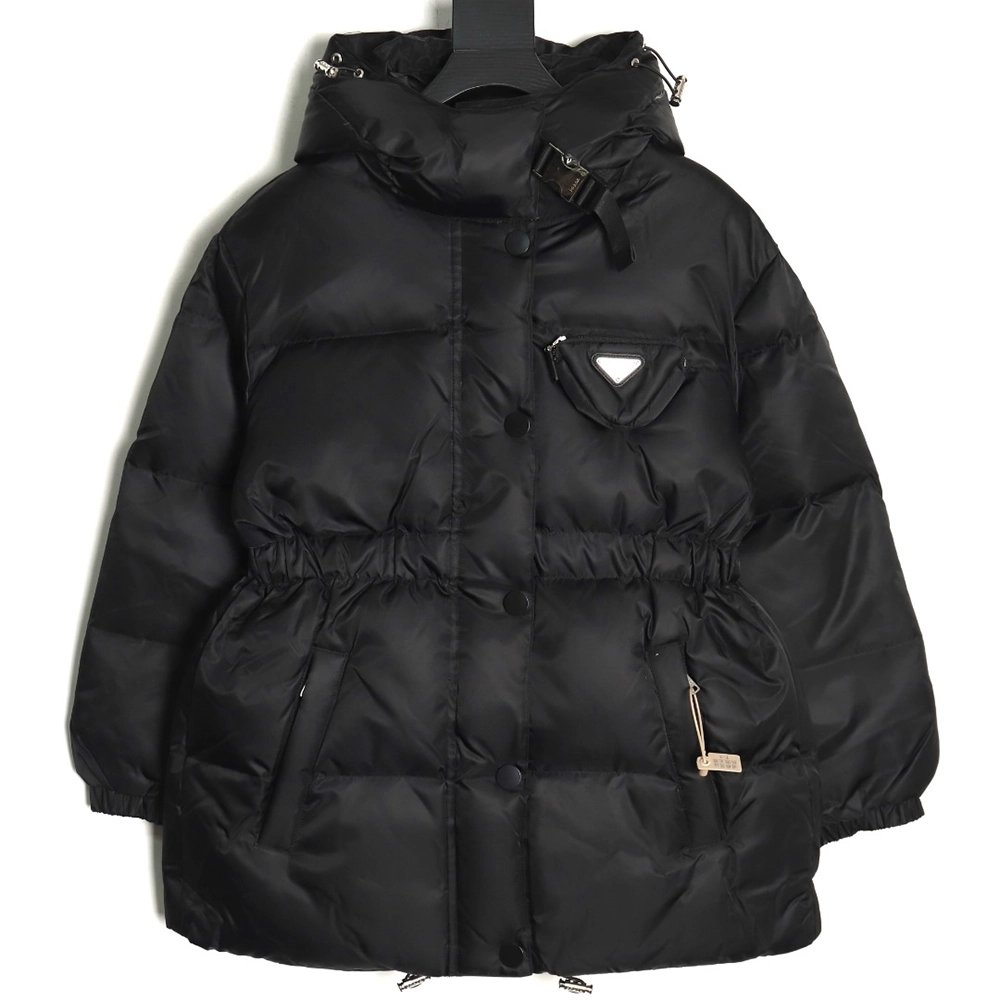 Prada waterproof waisted regenerated nylon down jacket,Prada Jacket,Jacket,APPAREL