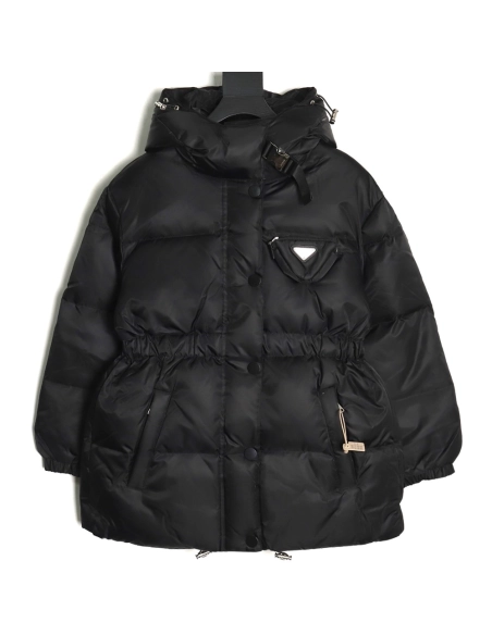 Prada waterproof waisted regenerated nylon down jacket,Prada Jacket,Jacket,APPAREL