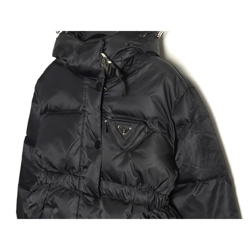 Prada waterproof waisted regenerated nylon down jacket,Prada Jacket,Jacket,APPAREL