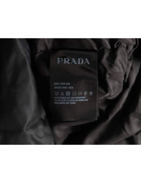 Prada waterproof waisted regenerated nylon down jacket,Prada Jacket,Jacket,APPAREL