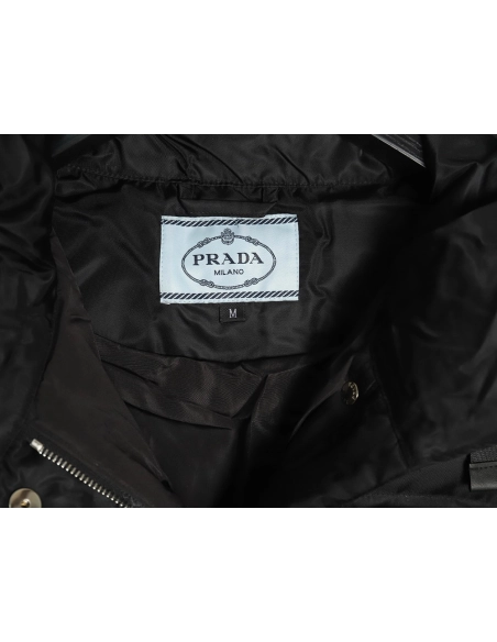 Prada waterproof waisted regenerated nylon down jacket,Prada Jacket,Jacket,APPAREL