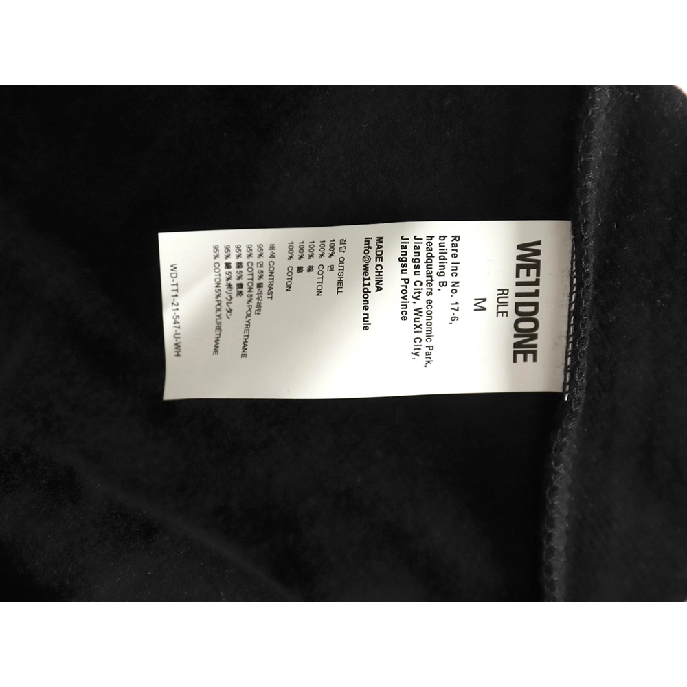 We11 done chest W printed velvet round neck sweatshirt,We11done Sweatshirt,Low Price High quality,legit seller