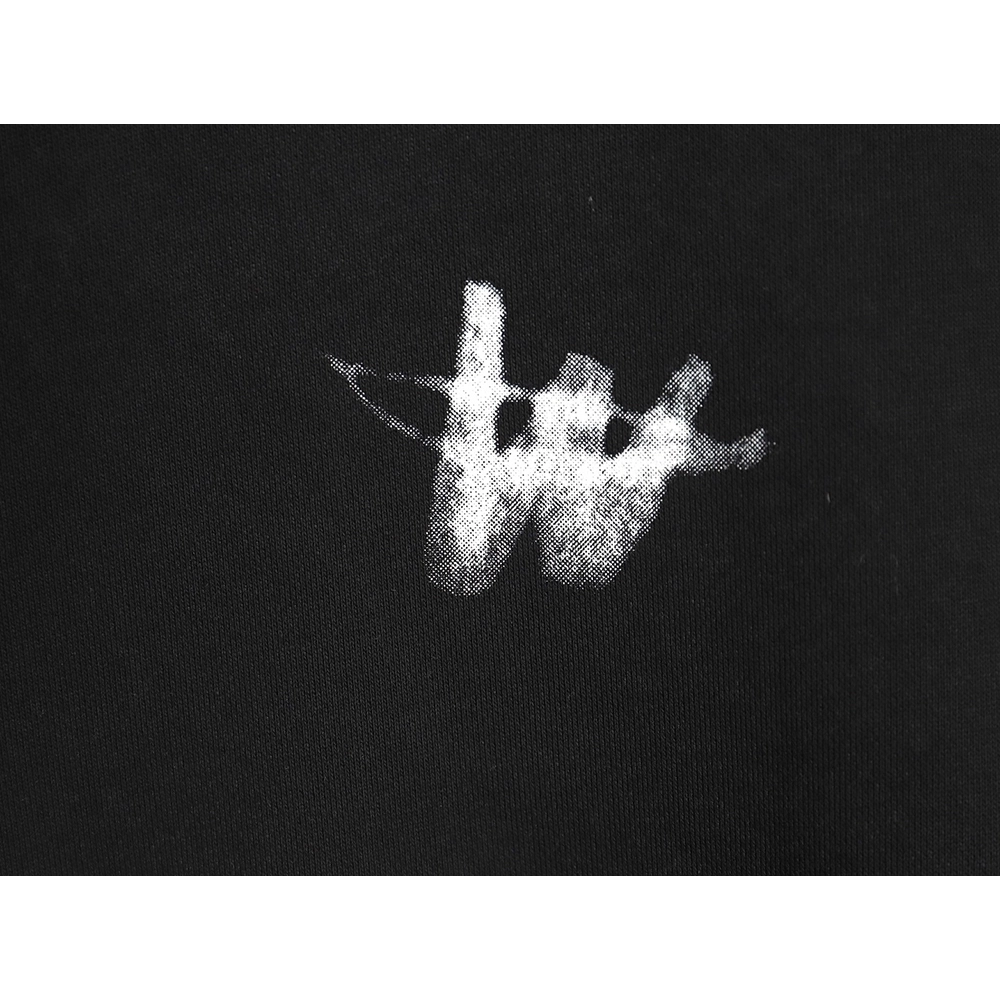 We11 done chest W printed velvet round neck sweatshirt,We11done Sweatshirt,Low Price High quality,legit seller