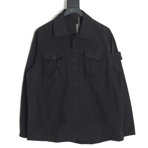 Stone Islands Arm Badge MultiPocket ZipUp Jacket,Stone Island Jacket,Jacket,APPAREL