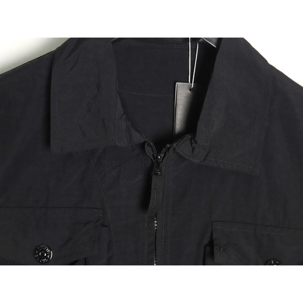 Stone Islands Arm Badge MultiPocket ZipUp Jacket,Stone Island Jacket,Jacket,APPAREL
