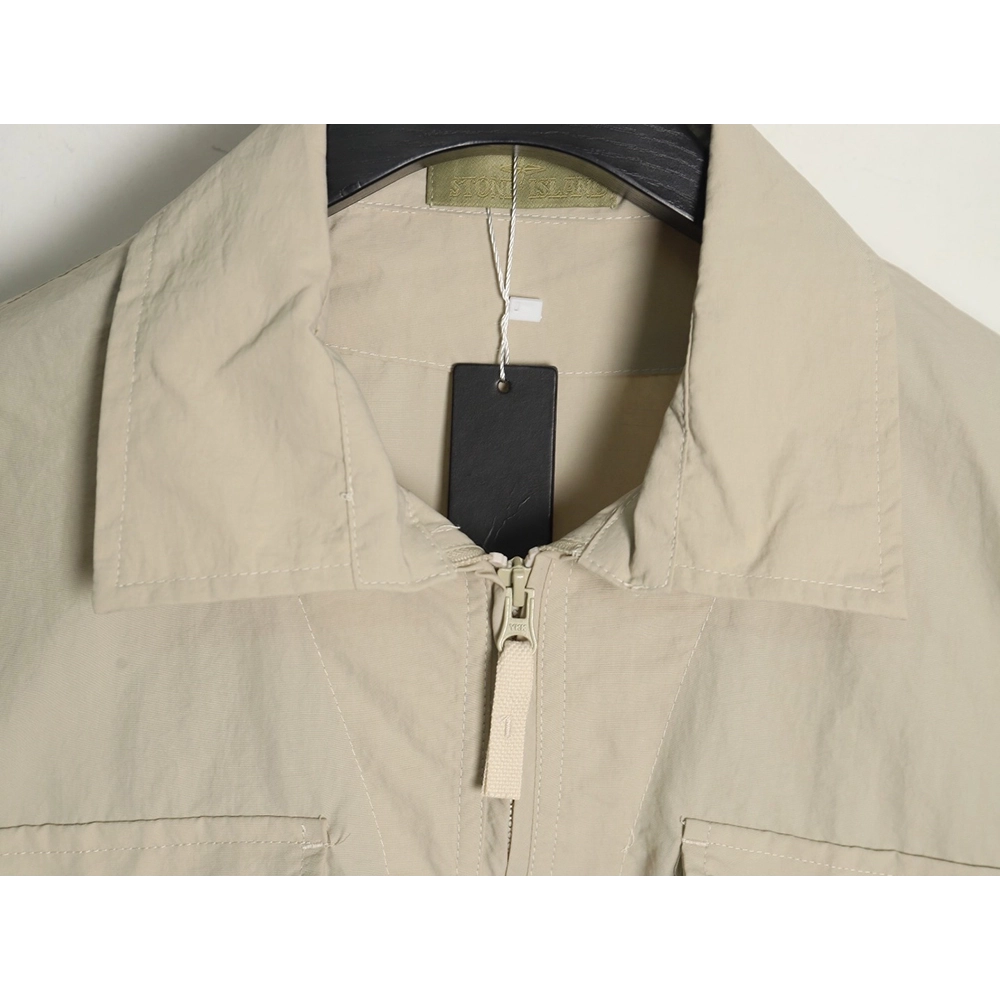 Stone Islands Arm Badge MultiPocket ZipUp Jacket,Stone Island Jacket,Jacket,APPAREL
