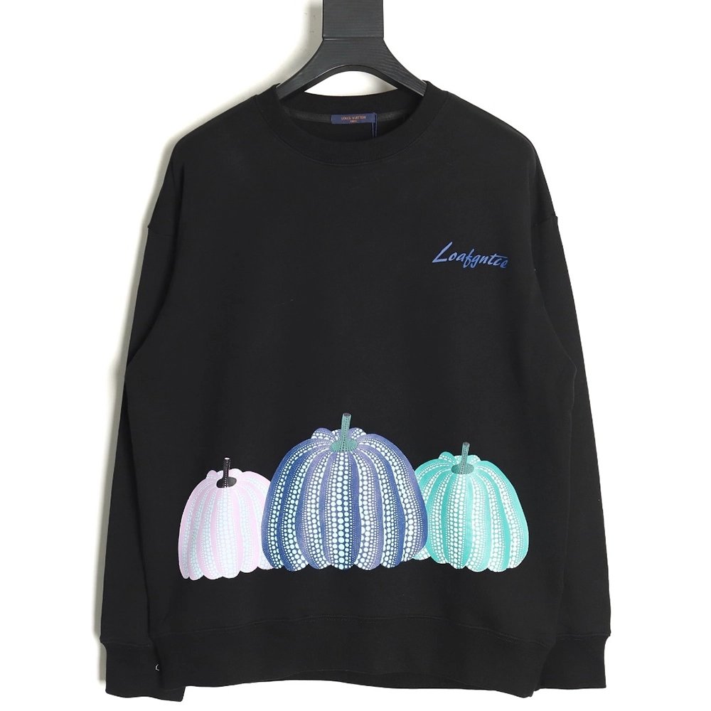 Louis Vuitton Pumpkin Print Crewneck Sweatshirt,Louis Vuitton Sweatshirt,Low Price High quality,legit seller