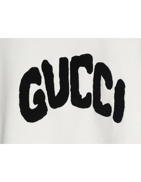 Gucci Towel Embroidery Lettering Crew Neck Sweatshirt,Gucci Sweatshirt,Low Price High quality,legit seller