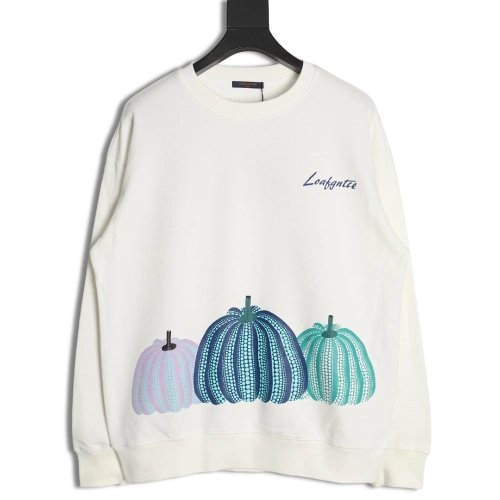 Louis Vuitton Pumpkin Print Crewneck Sweatshirt,Louis Vuitton Sweatshirt,Low Price High quality,legit seller