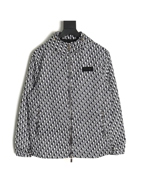 Dior all over print presbyopia hooded jacket,Dior Hoodie,Hoodie,APPAREL