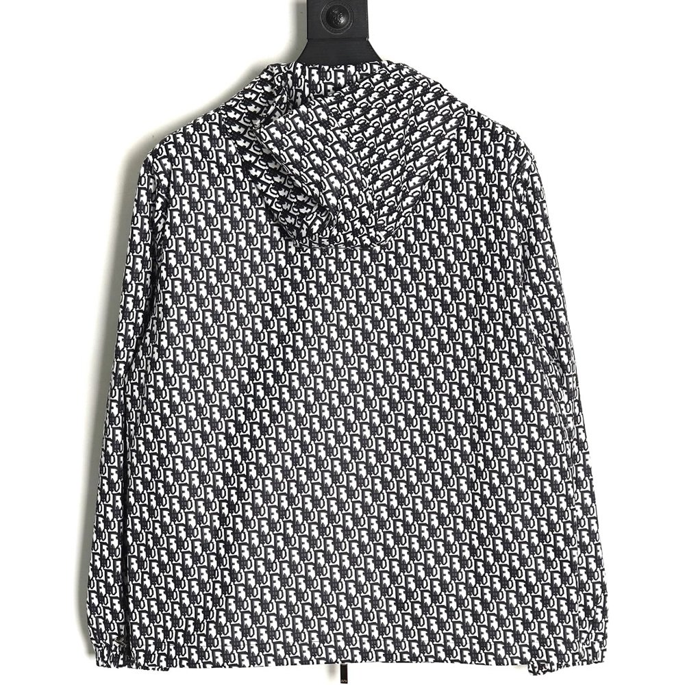 Dior all over print presbyopia hooded jacket,Dior Hoodie,Hoodie,APPAREL
