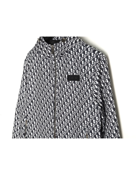Dior all over print presbyopia hooded jacket,Dior Hoodie,Hoodie,APPAREL