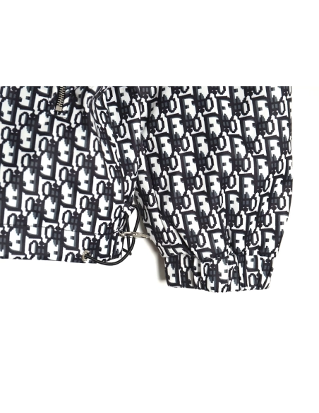 Dior all over print presbyopia hooded jacket,Dior Hoodie,Hoodie,APPAREL