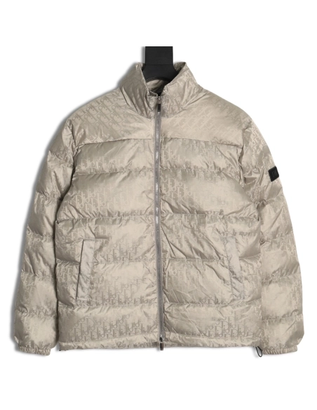 Dior full print dark pattern old flower down jacket,Dior Jacket,Jacket,APPAREL