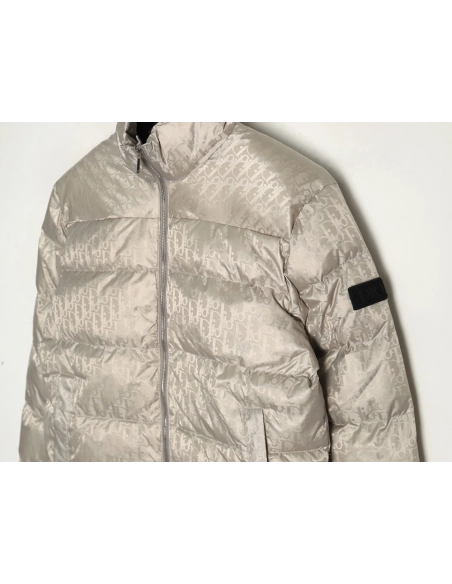 Dior full print dark pattern old flower down jacket,Dior Jacket,Jacket,APPAREL