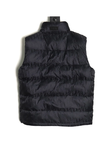 Dior full print dark pattern old flower down vest,Dior Jacket,Jacket,APPAREL