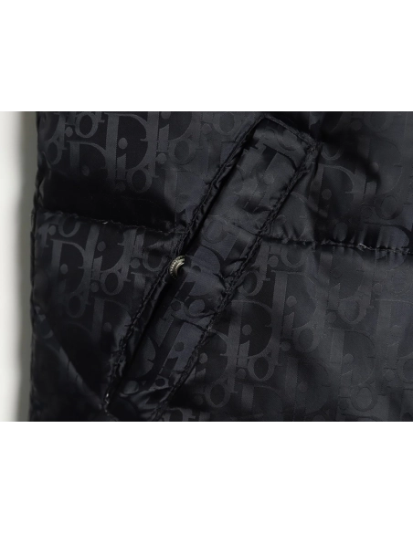 Dior full print dark pattern old flower down vest,Dior Jacket,Jacket,APPAREL