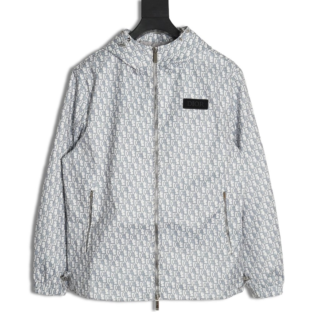 Dior all over print presbyopia hooded jacket,Dior Hoodie,Hoodie,APPAREL
