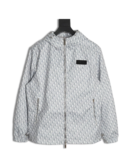 Dior all over print presbyopia hooded jacket,Dior Hoodie,Hoodie,APPAREL