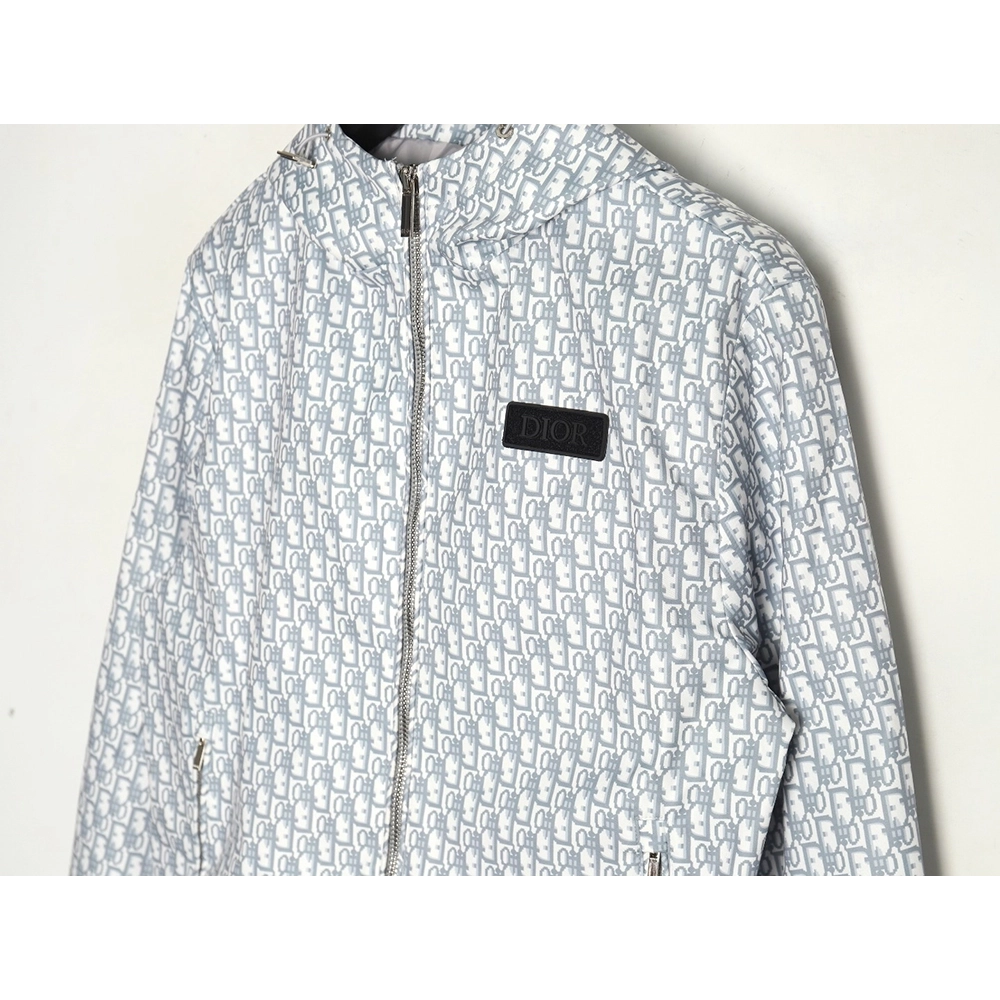 Dior all over print presbyopia hooded jacket,Dior Hoodie,Hoodie,APPAREL