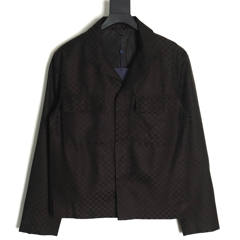 Louis Vuitton Americas Cup Checkerboard Shirt Jacket,Louis Vuitton Jacket,Jacket,APPAREL