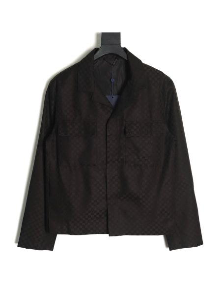 Louis Vuitton Americas Cup Checkerboard Shirt Jacket,Louis Vuitton Jacket,Jacket,APPAREL