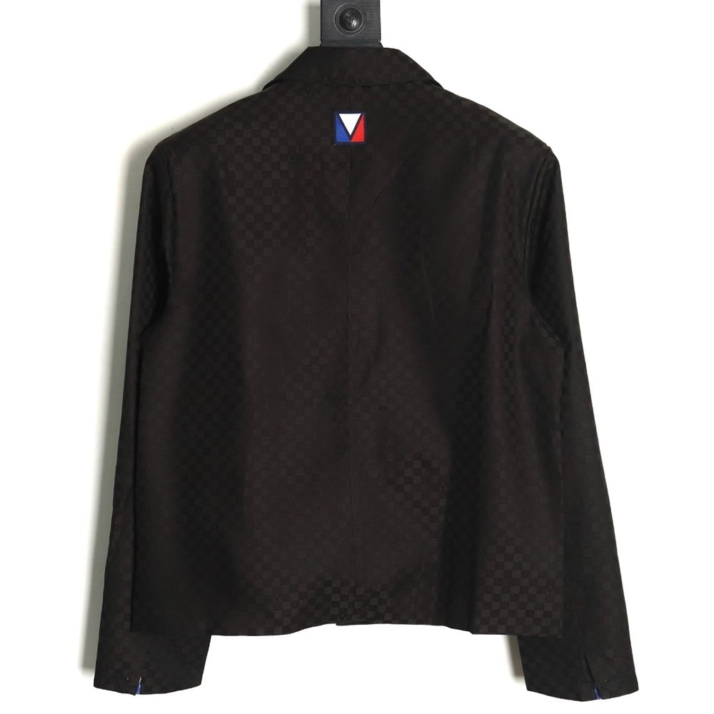 Louis Vuitton Americas Cup Checkerboard Shirt Jacket,Louis Vuitton Jacket,Jacket,APPAREL