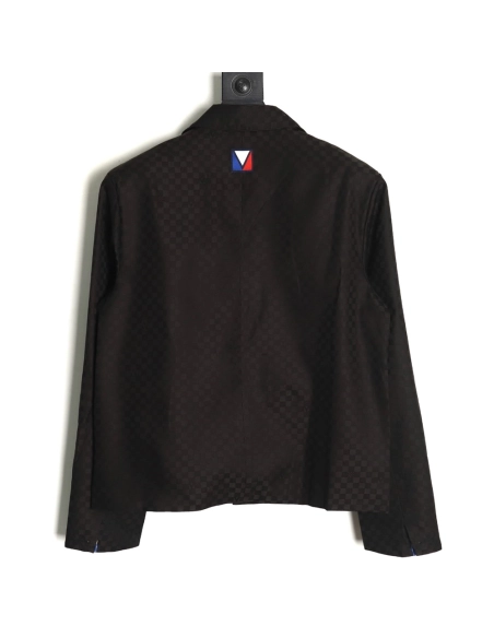 Louis Vuitton Americas Cup Checkerboard Shirt Jacket,Louis Vuitton Jacket,Jacket,APPAREL