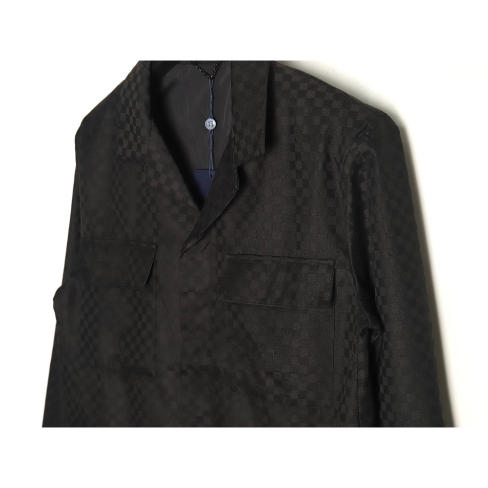 Louis Vuitton Americas Cup Checkerboard Shirt Jacket,Louis Vuitton Jacket,Jacket,APPAREL