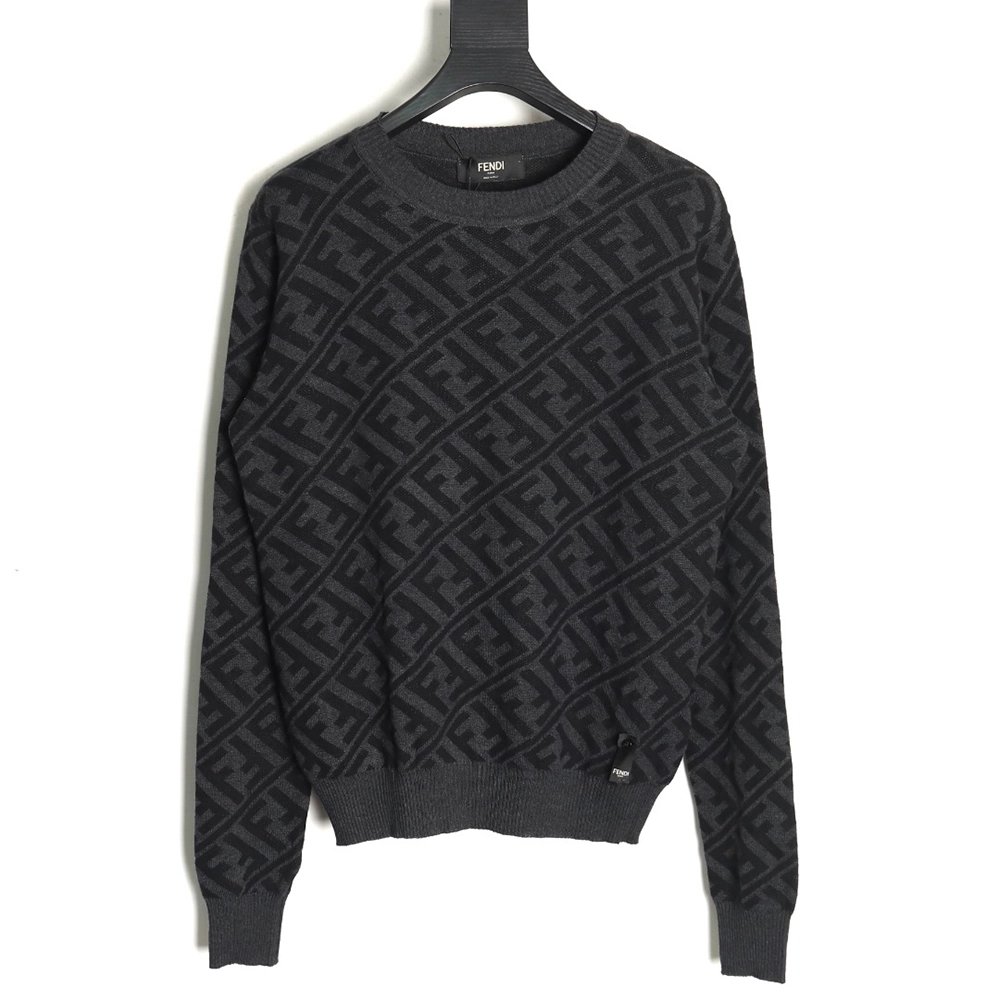 Fendi Twill FF pullover knitted crew neck sweater,Fendi Sweatshirt,Low Price High quality,legit seller
