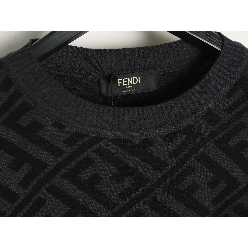 Fendi Twill FF pullover knitted crew neck sweater,Fendi Sweatshirt,Low Price High quality,legit seller