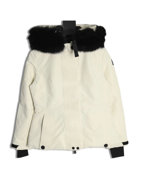 Moncler Bauges hooded fox fur collar down jacket,Moncler Jacket,Jacket,APPAREL