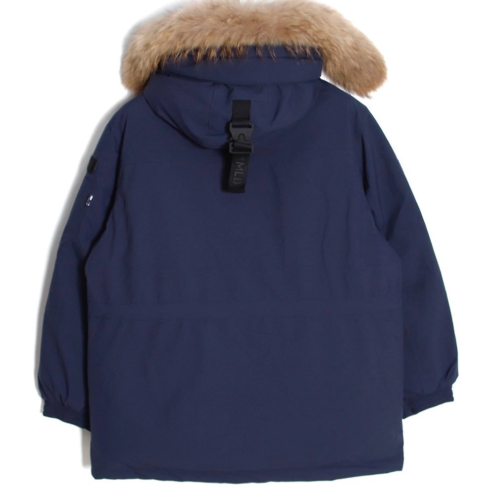 MLB embroidered logo fur collar hooded down jacket,MLB Jacket,Jacket,APPAREL