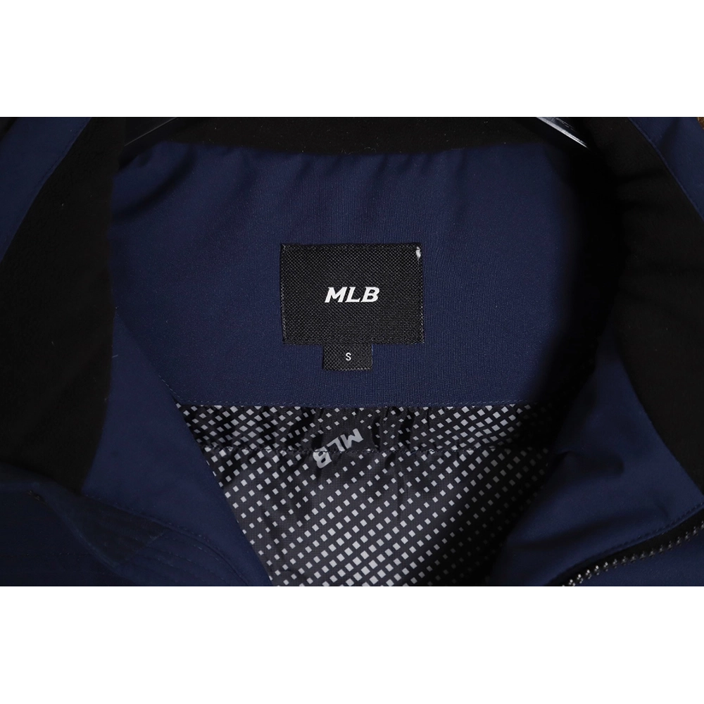 MLB embroidered logo fur collar hooded down jacket,MLB Jacket,Jacket,APPAREL