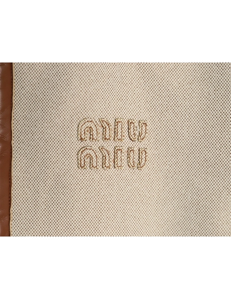 Miu Miu canvas panelled double zip jacket,buy cheap,low price and discount Miu Miu