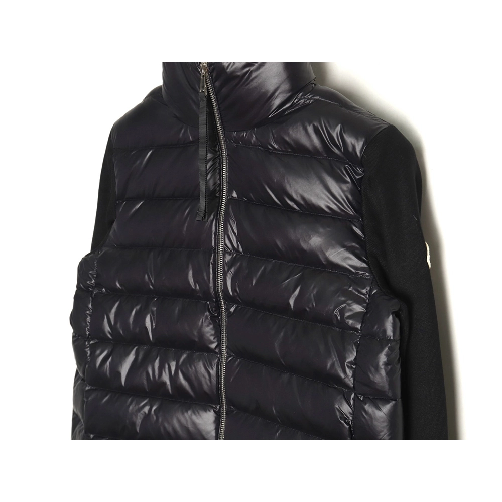 Moncler knitted stitching stand collar thin down jacket,buy cheap,low price and discount Moncler