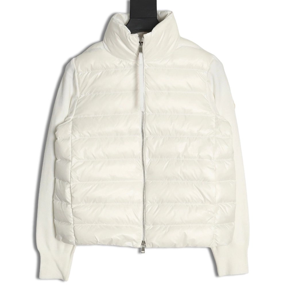 Moncler knitted stitching stand collar thin down jacket,buy cheap,low price and discount Moncler