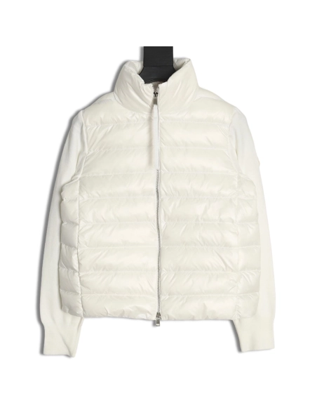 Moncler knitted stitching stand collar thin down jacket,buy cheap,low price and discount Moncler