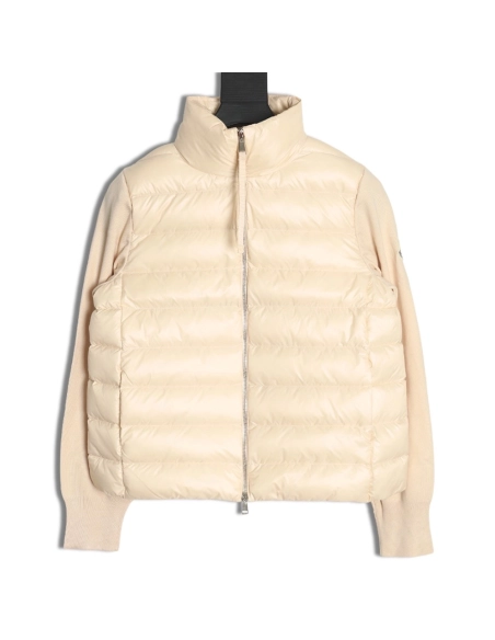 Moncler knitted stitching stand collar thin down jacket,buy cheap,low price and discount Moncler