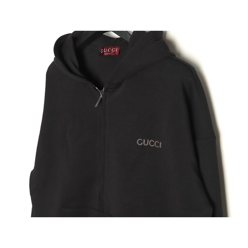 Gucci small slogan embroidered space cotton zipup hoodie,buy cheap,low price and discount Gucci
