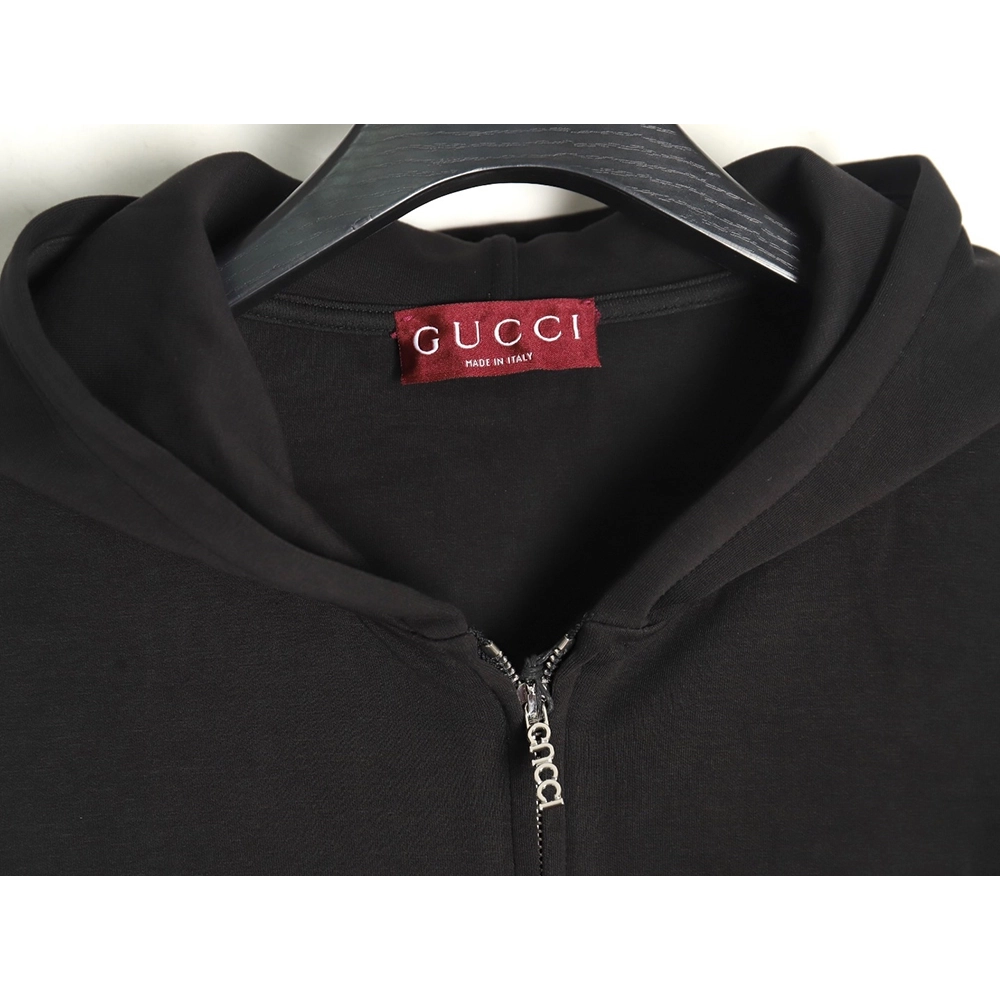 Gucci small slogan embroidered space cotton zipup hoodie,buy cheap,low price and discount Gucci