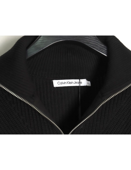 Calvin Klein small logo embroidery knitted zipup jacket,buy cheap,low price and discount Calvin Klein