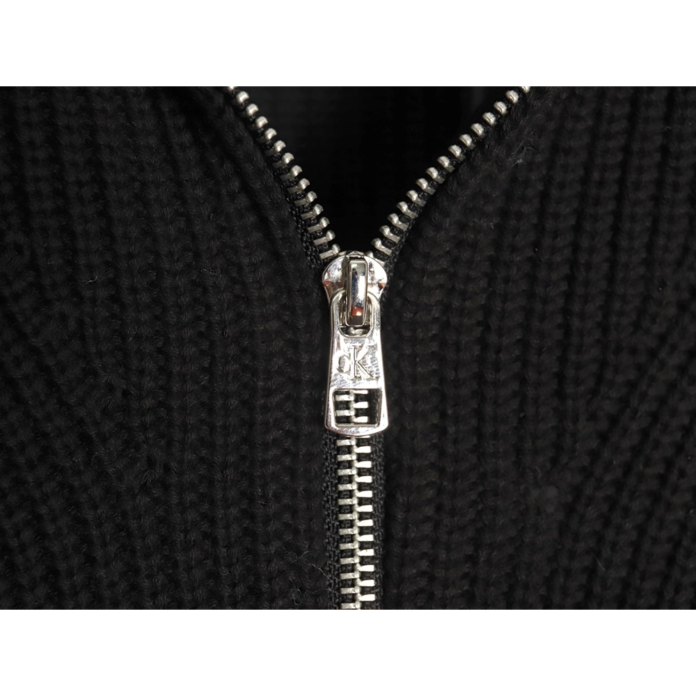 Calvin Klein small logo embroidery knitted zipup jacket,buy cheap,low price and discount Calvin Klein