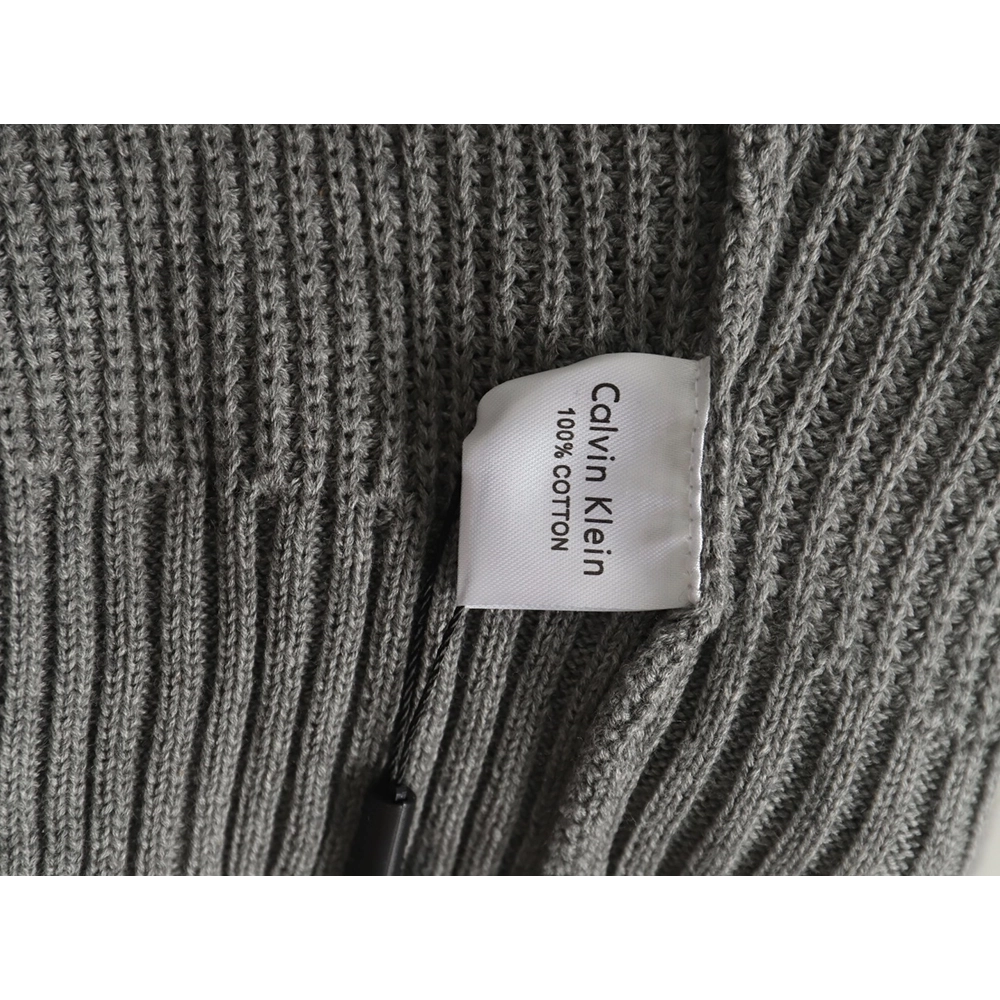 Calvin Klein small logo embroidery knitted zipup jacket,buy cheap,low price and discount Calvin Klein