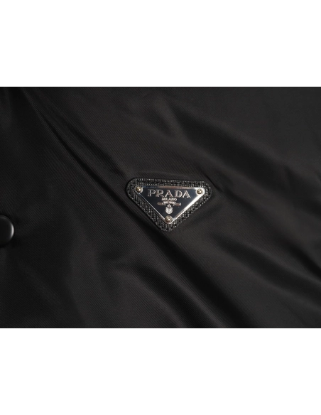Prada removable hood regenerated nylon bomber jacket,buy cheap,low price and discount Prada