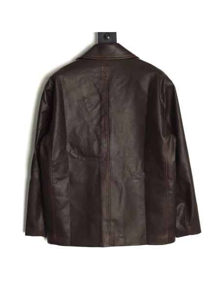 Loewe double pocket distressed leather jacket,buy cheap,low price and discount Loewe