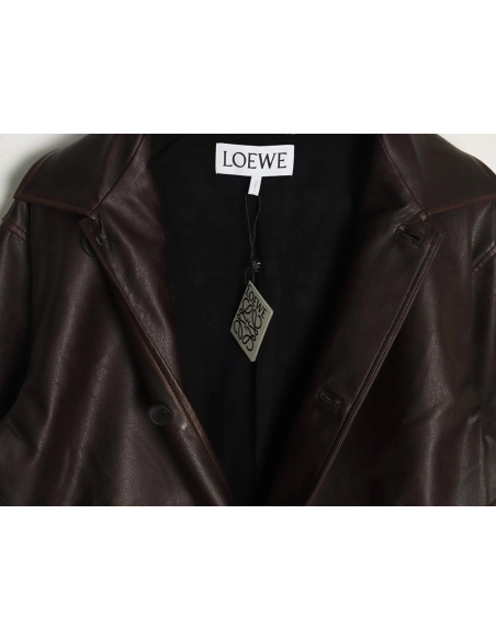 Loewe double pocket distressed leather jacket,buy cheap,low price and discount Loewe
