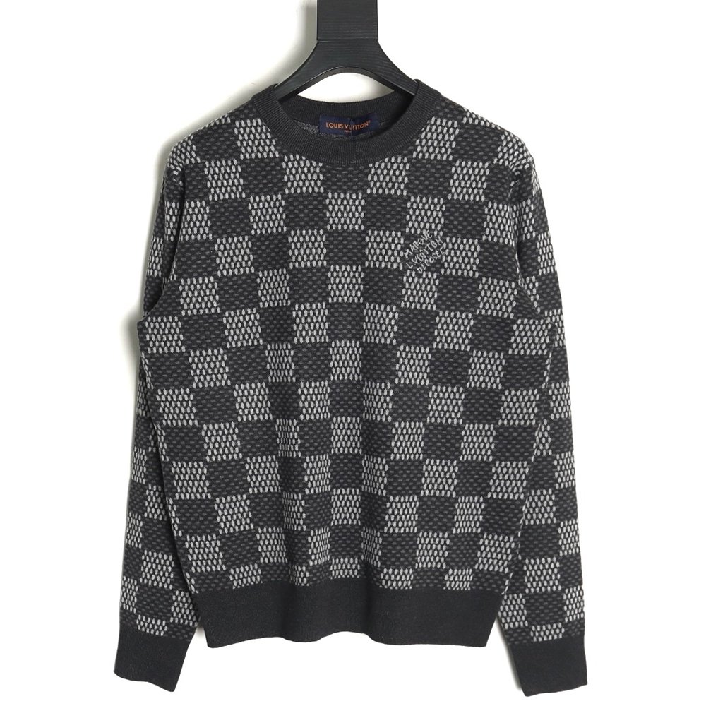 Louis vuitton plaid grey pullover sweater,buy cheap,low price and discount Louis Vuitton