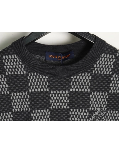 Louis vuitton plaid grey pullover sweater,buy cheap,low price and discount Louis Vuitton