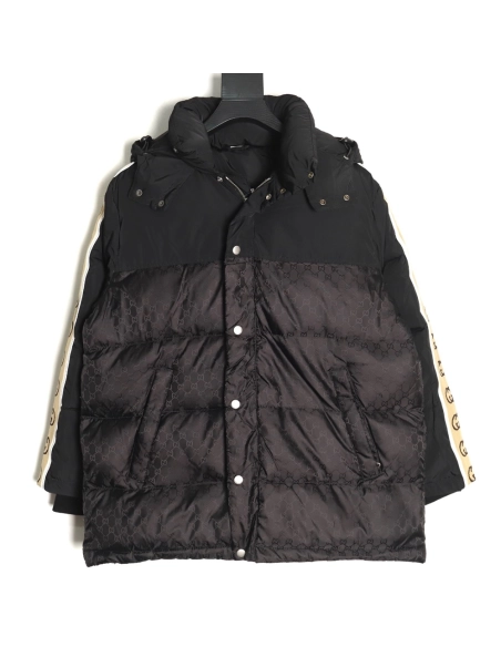 Gucci reflective G jacquard striped down jacket,buy cheap,low price and discount Gucci